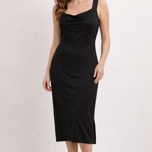 Henne Classic Black Midi Dress